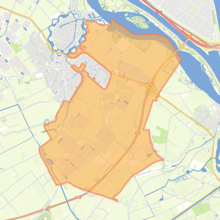 Kaart van de woonplaats Vierpolders.