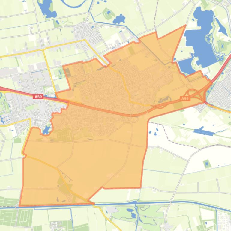 Kaart van de woonplaats Vlijmen.