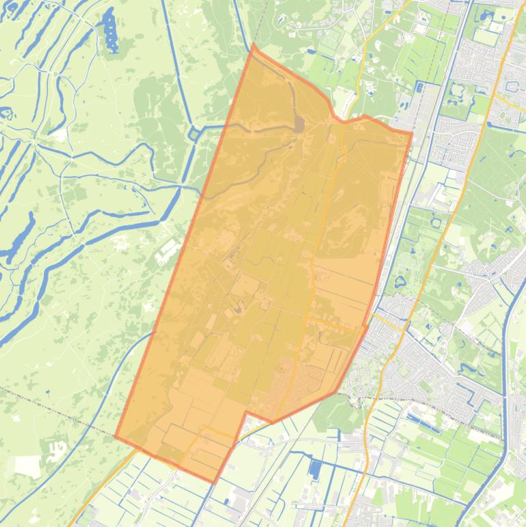 Kaart van de woonplaats Vogelenzang.