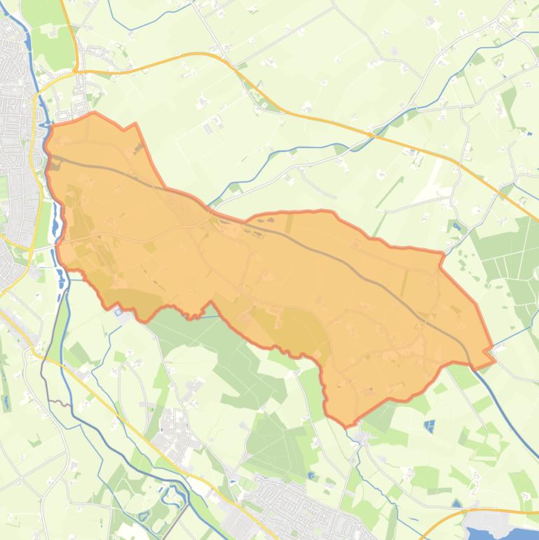 Kaart van de woonplaats Voorst.