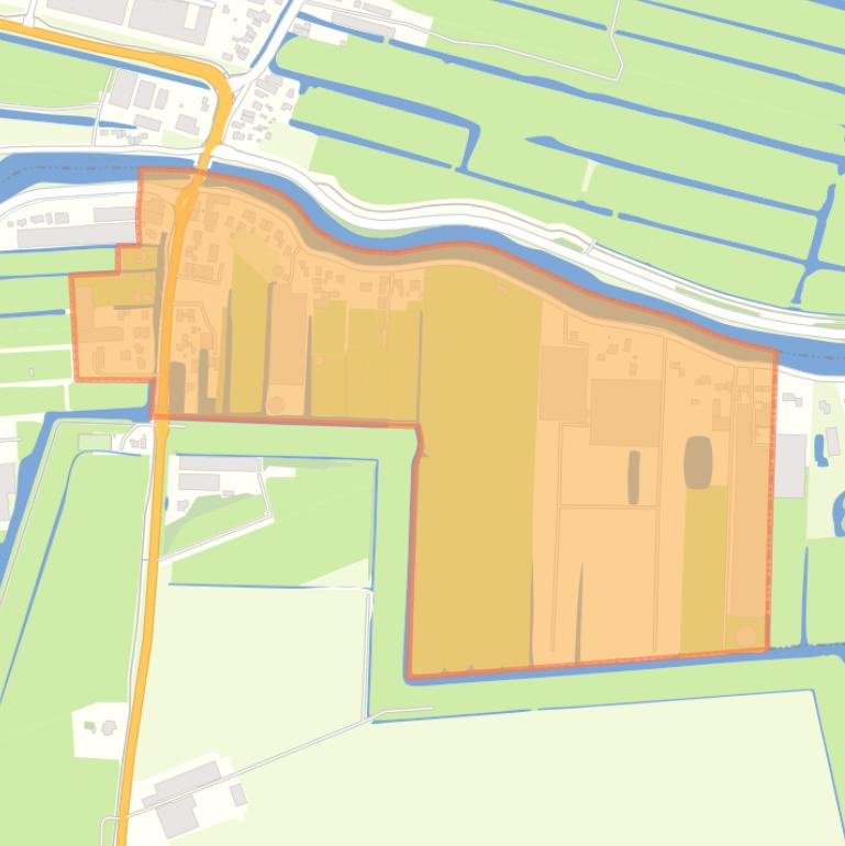 Kaart van de woonplaats Vrouwenakker.