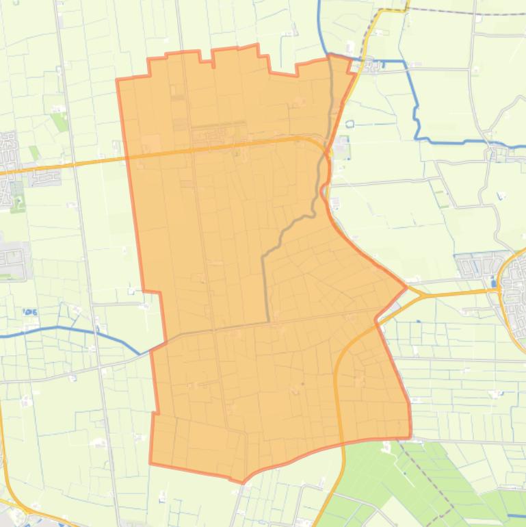 Kaart van de woonplaats Vrouwenparochie.