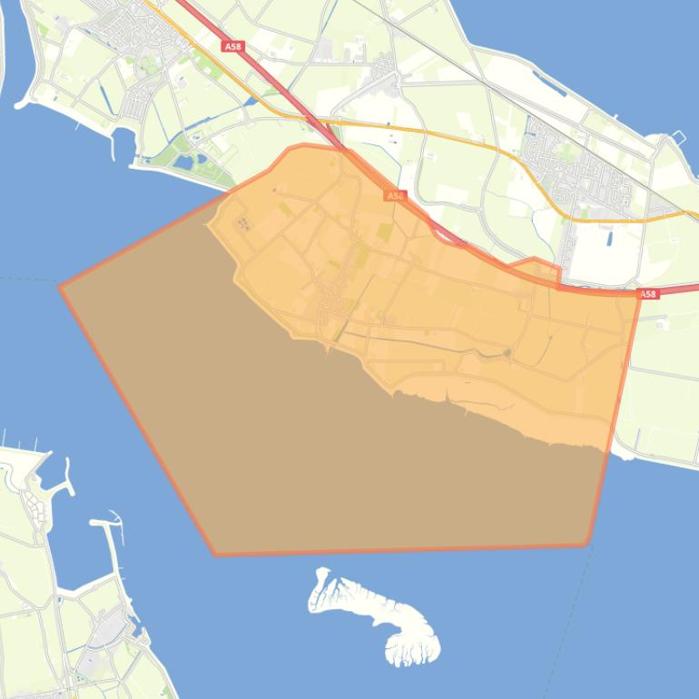 Kaart van de woonplaats Waarde.