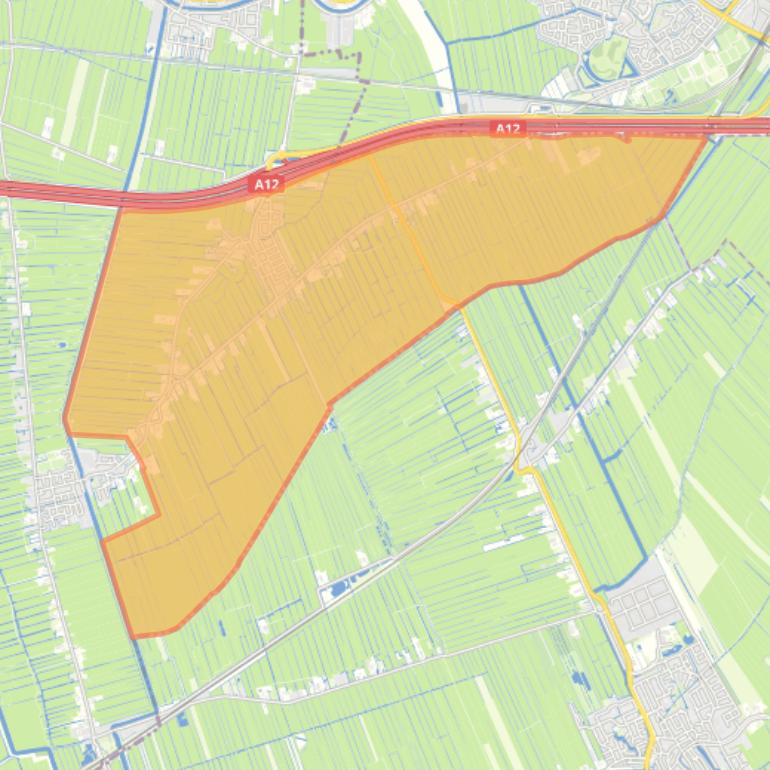 Kaart van de woonplaats Waarder.