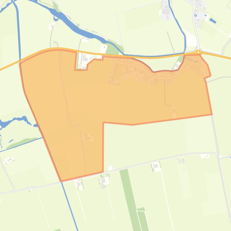 Kaart van de woonplaats Waardhuizen.