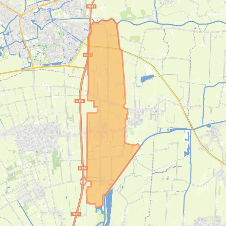 Kaart van de woonplaats Wâlterswâld.