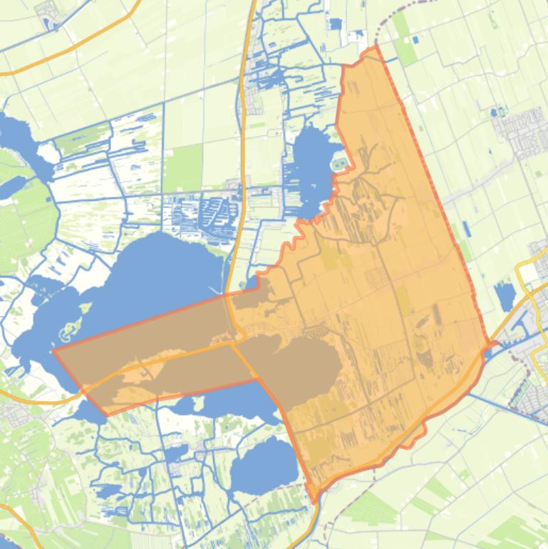 Kaart van de woonplaats Wanneperveen.