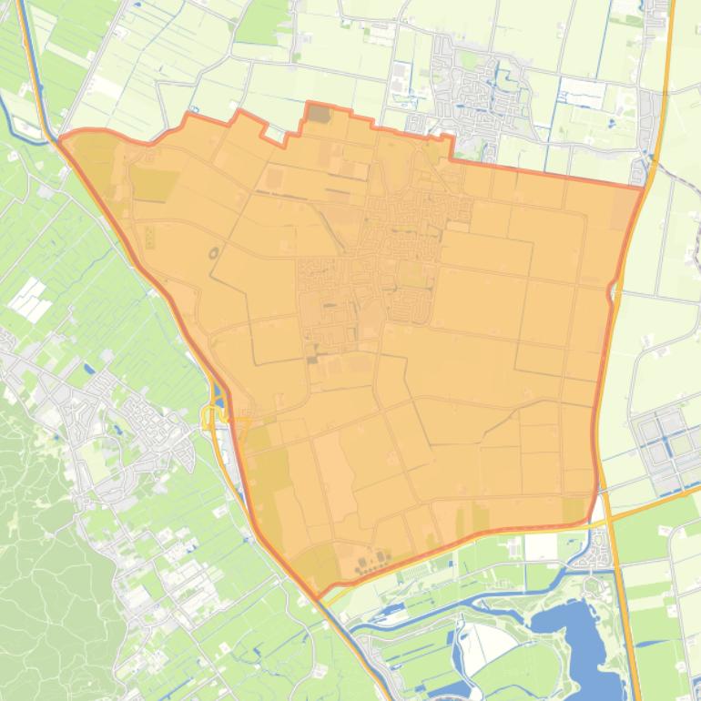 Kaart van de woonplaats Warmenhuizen.