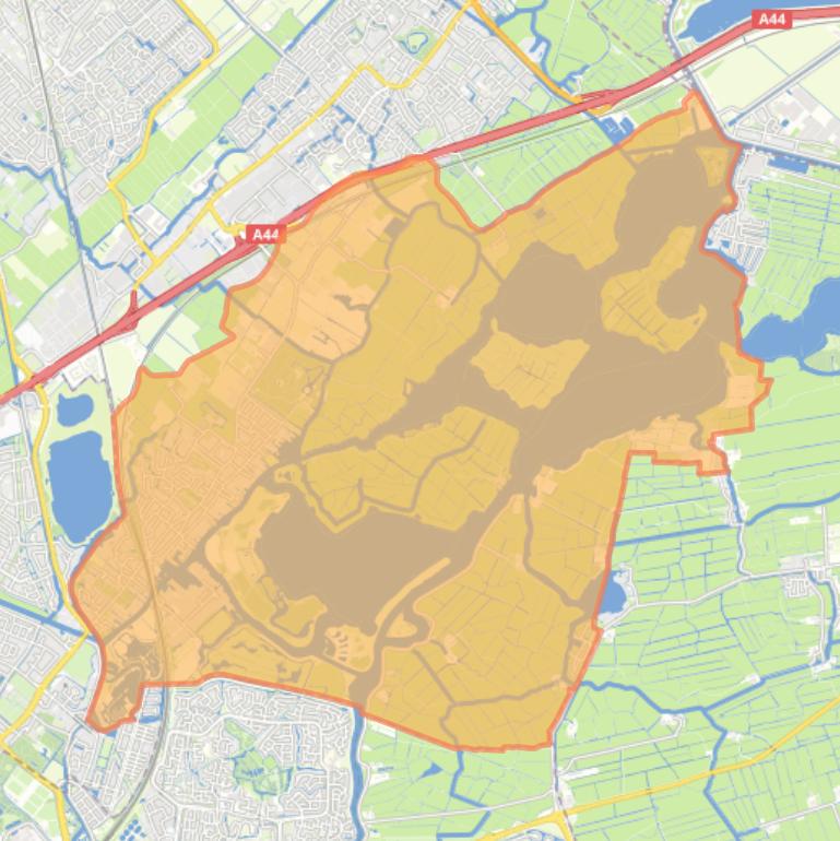 Kaart van de woonplaats Warmond.