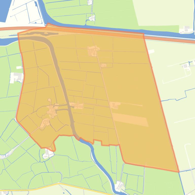 Kaart van de woonplaats Warstiens.