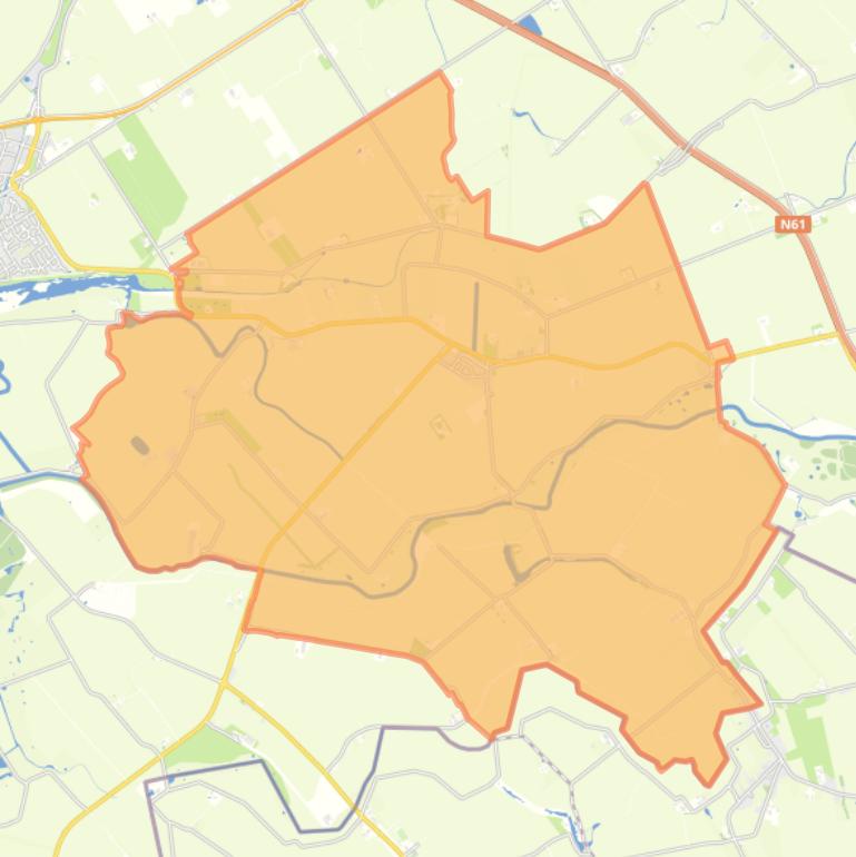 Kaart van de woonplaats Waterlandkerkje.