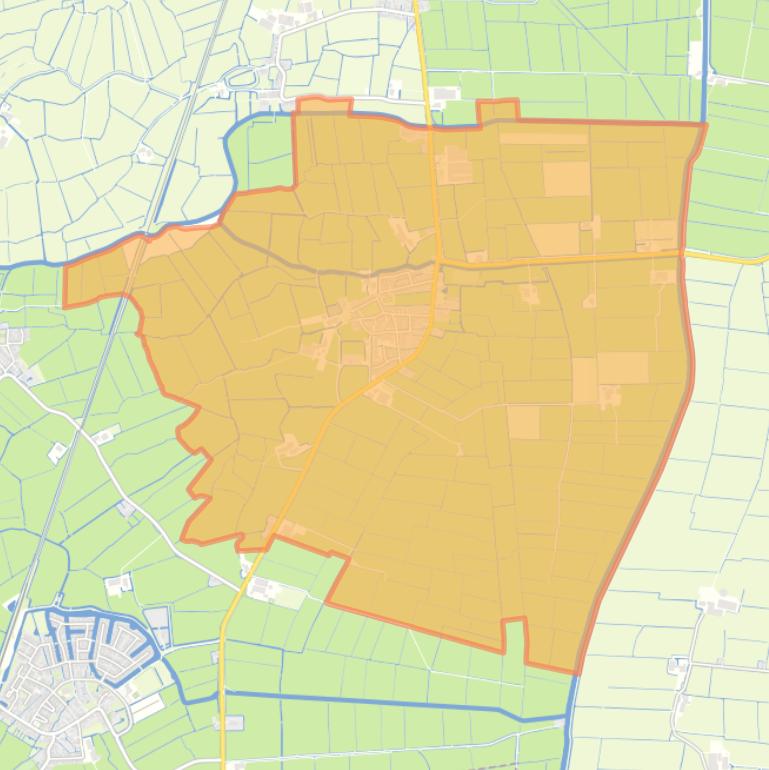 Kaart van de woonplaats Weidum.