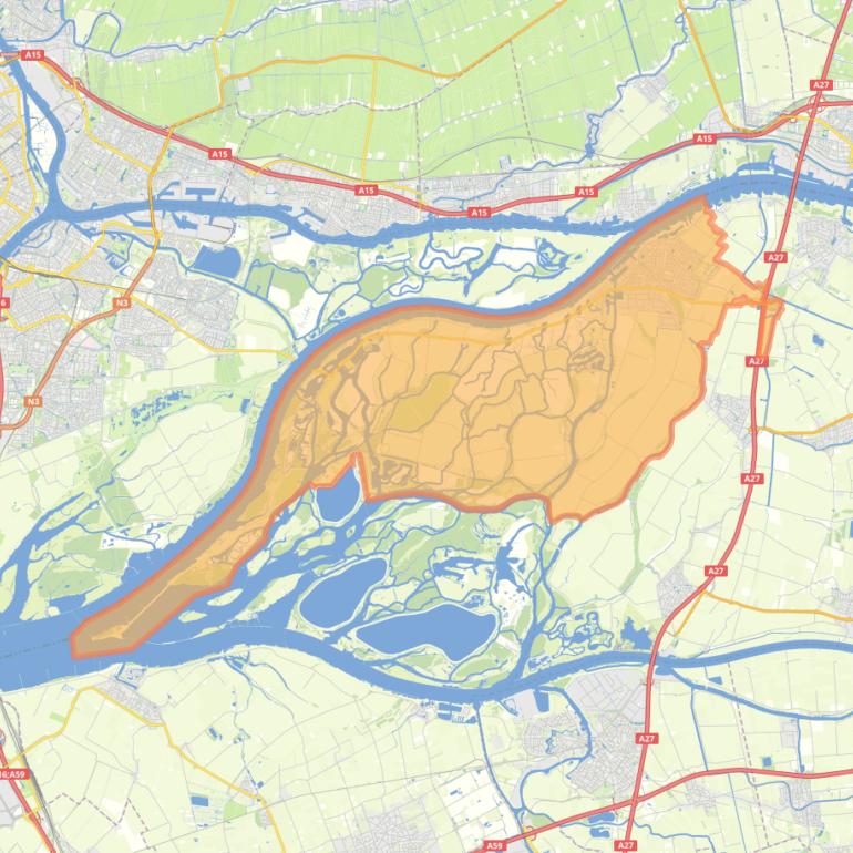 Kaart van de woonplaats Werkendam.