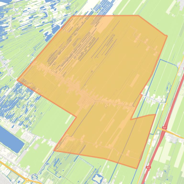 Kaart van de woonplaats Westbroek.