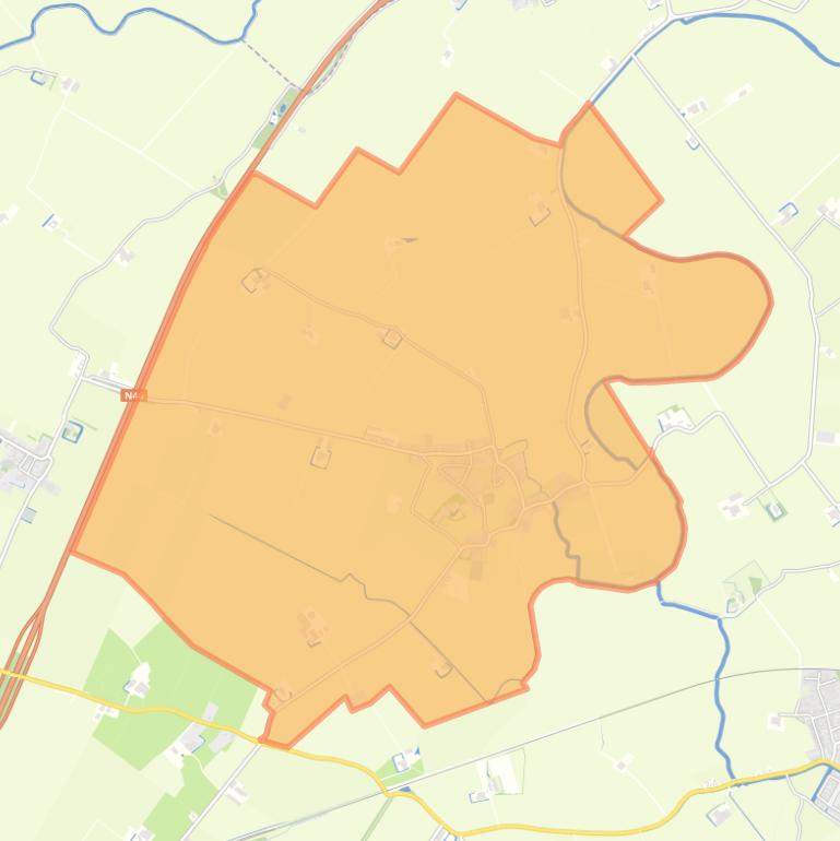 Kaart van de woonplaats Westeremden.