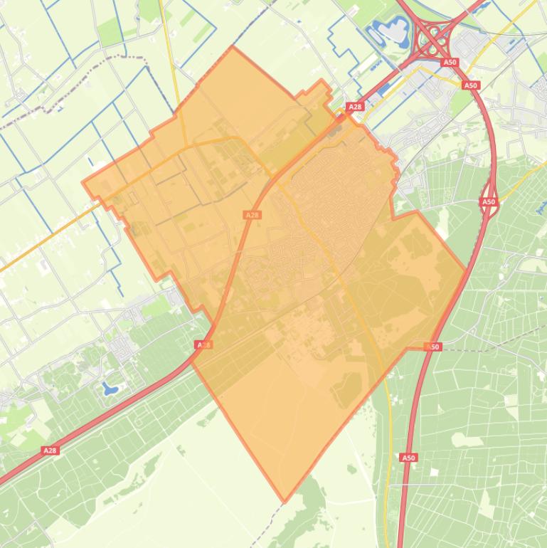 Kaart van de woonplaats Wezep.