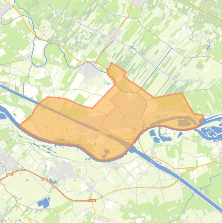 Kaart van de woonplaats Wijk bij Duurstede.