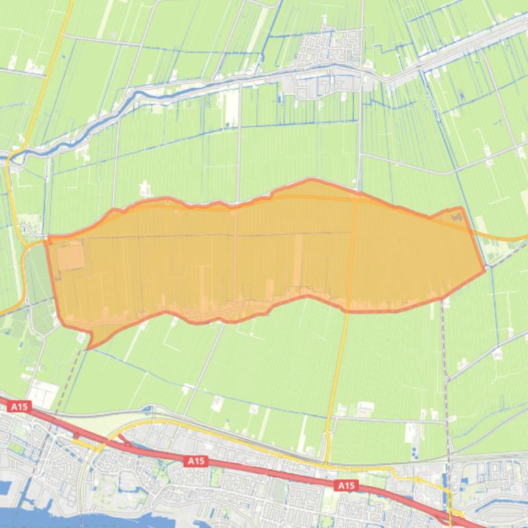 Kaart van de woonplaats Wijngaarden.