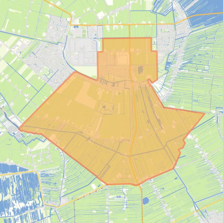 Kaart van de woonplaats Wilnis.