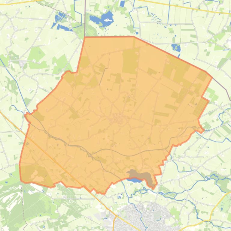 Kaart van de woonplaats Winterswijk Meddo.