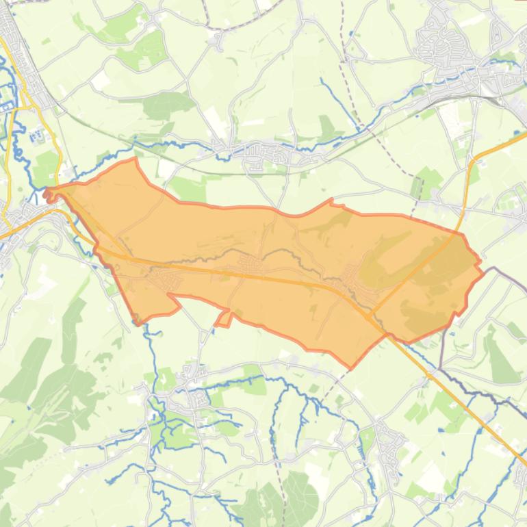 Kaart van de woonplaats Wittem.