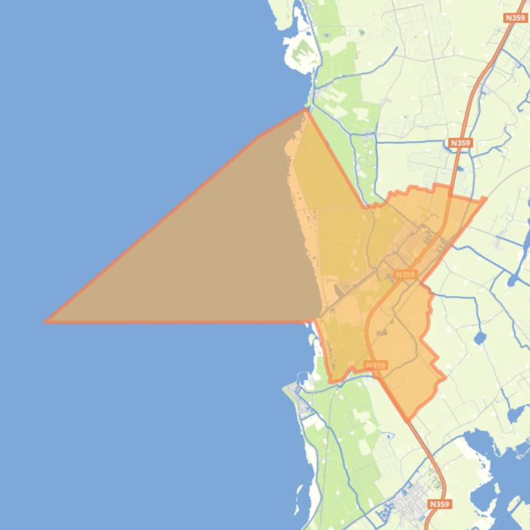 Kaart van de woonplaats Workum.