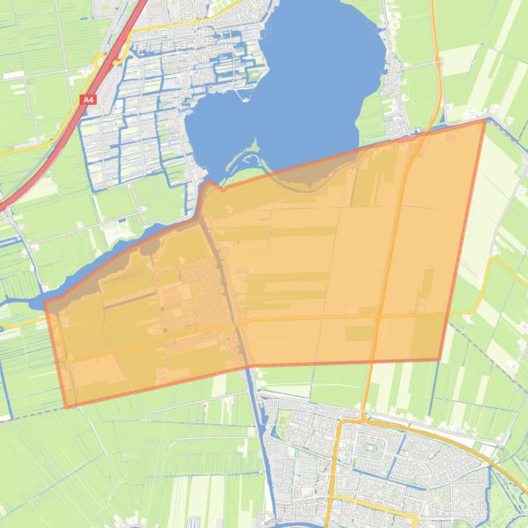 Kaart van de woonplaats Woubrugge.