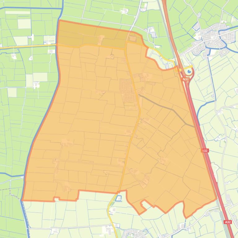 Kaart van de woonplaats Wytgaard.