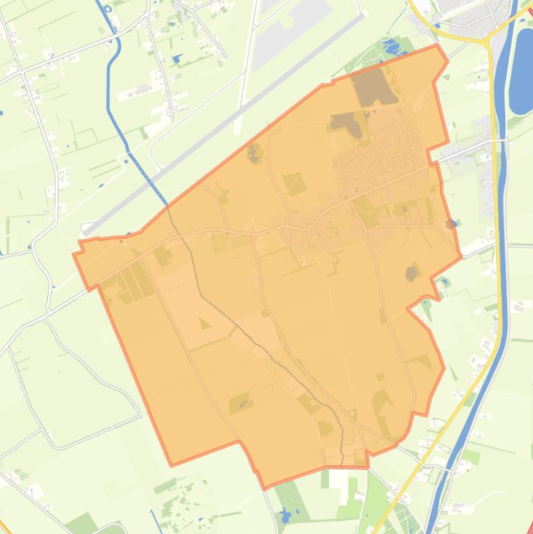 Kaart van de woonplaats Yde.