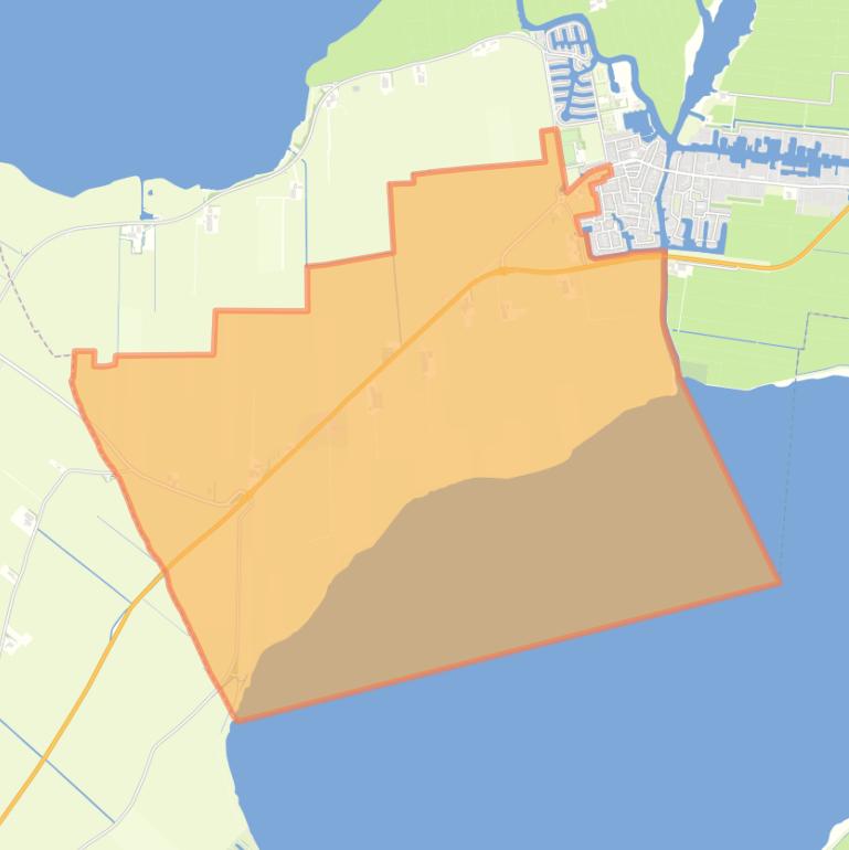 Kaart van de woonplaats Ypecolsga.