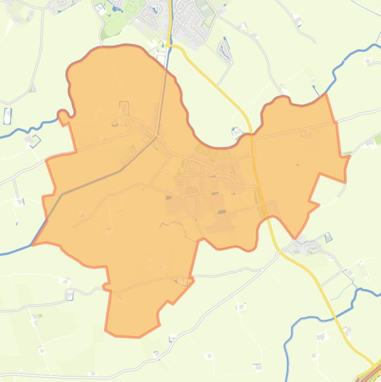 Kaart van de woonplaats Zandeweer.