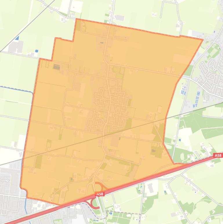 Kaart van de woonplaats Zegge.