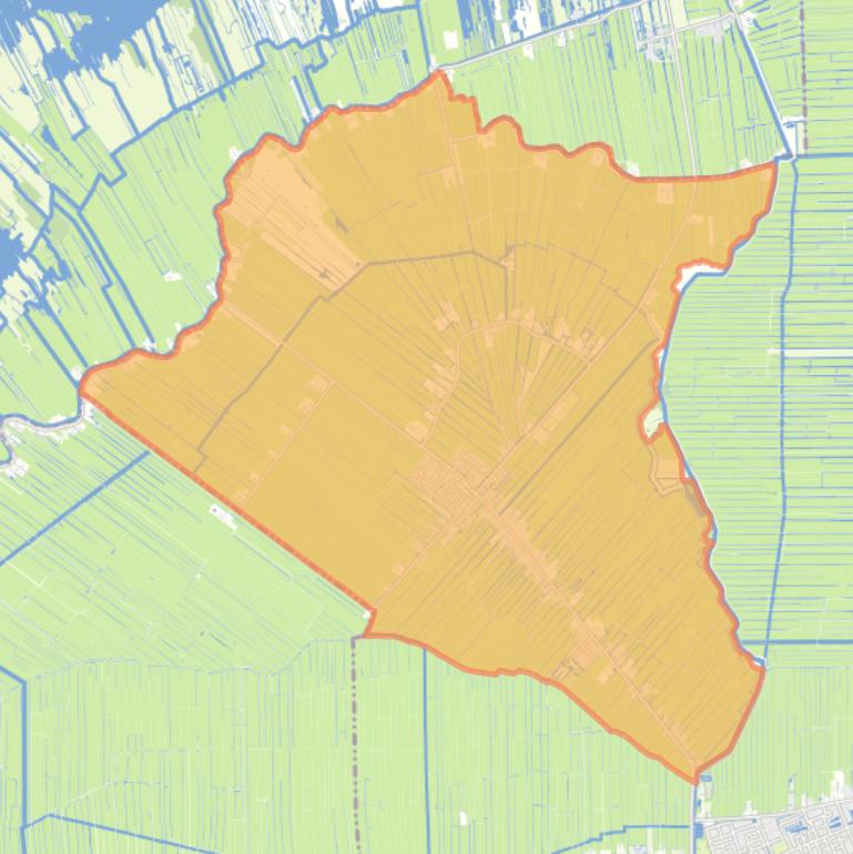 Kaart van de woonplaats Zegveld.