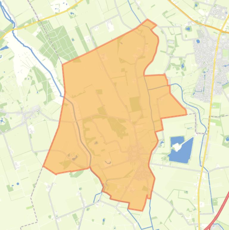 Kaart van de woonplaats Zeijen.