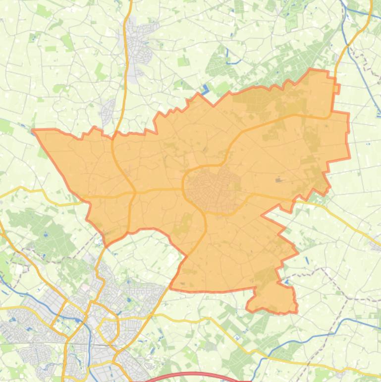 Kaart van de woonplaats Zelhem.