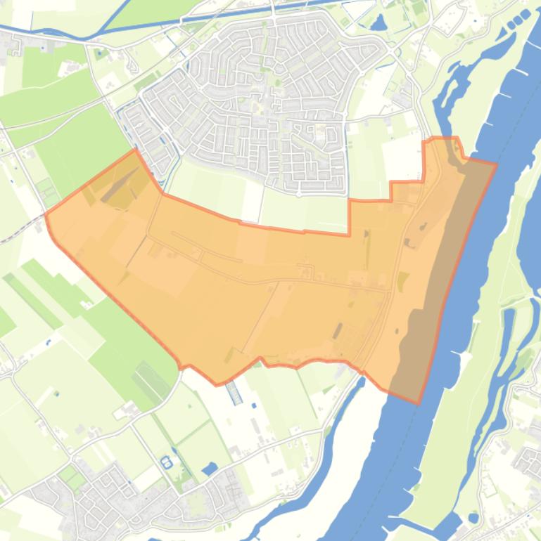 Kaart van de woonplaats Zennewijnen.