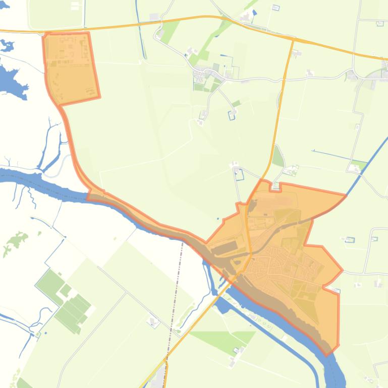 Kaart van de woonplaats Zoutkamp.