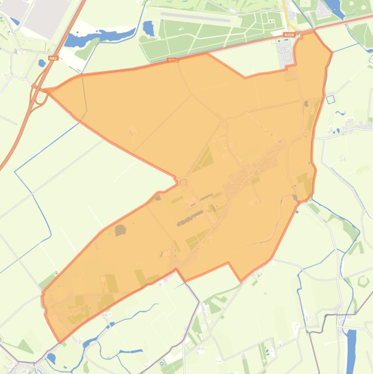 Kaart van de woonplaats Zuiddorpe.