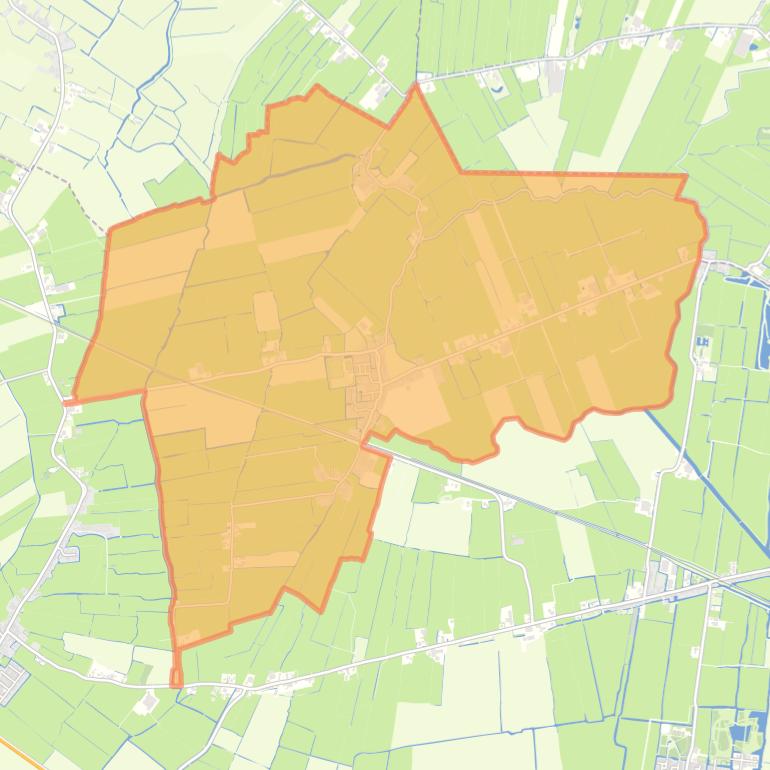 Kaart van de woonplaats Zuidermeer.