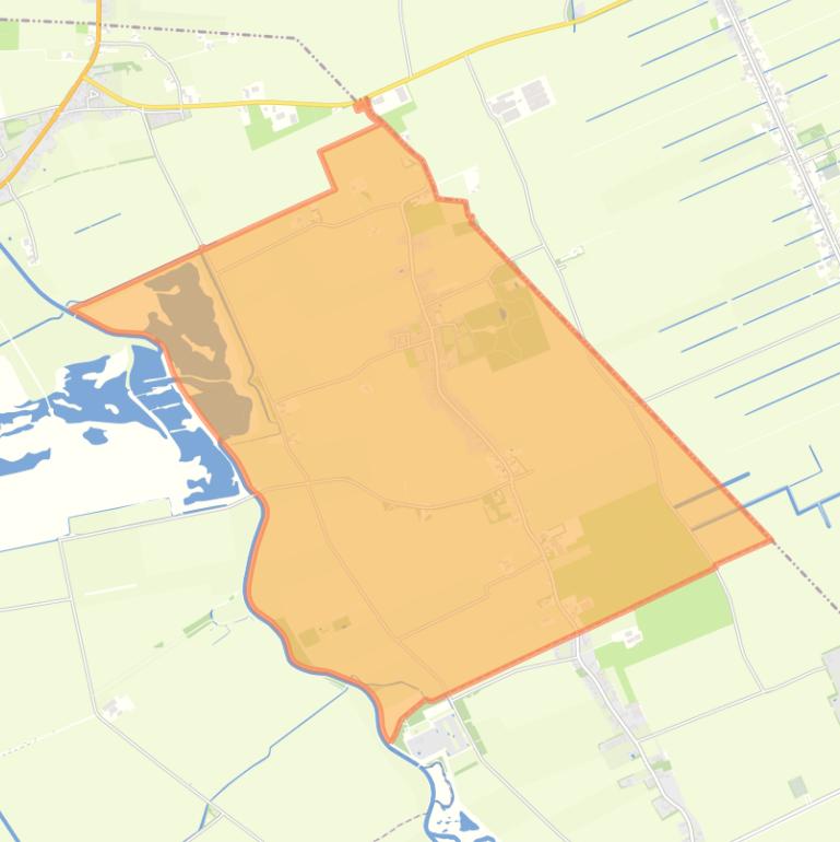 Kaart van de woonplaats Zuidlaarderveen.