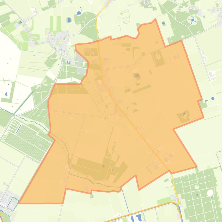 Kaart van de woonplaats Zuidvelde.