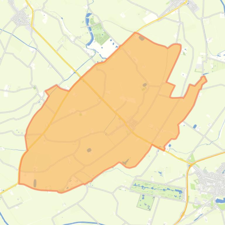 Kaart van de woonplaats Zuidzande.