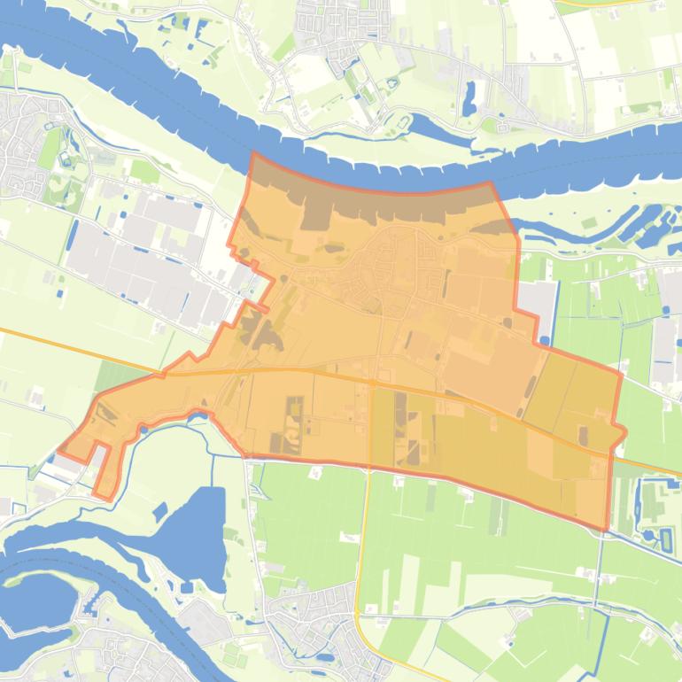 Kaart van de woonplaats Zuilichem.