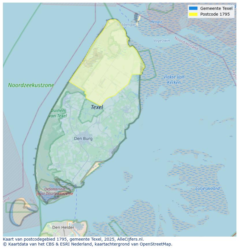 Afbeelding van het postcodegebied 1795 op de kaart.