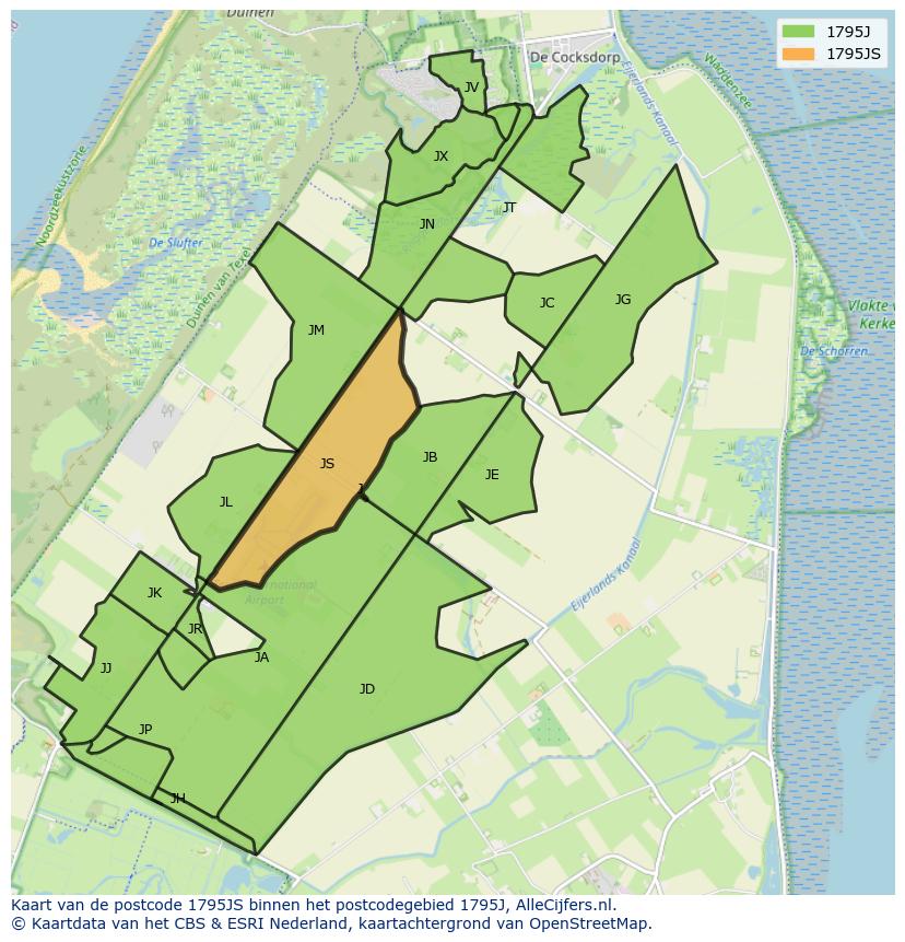 Afbeelding van het postcodegebied 1795 JS op de kaart.