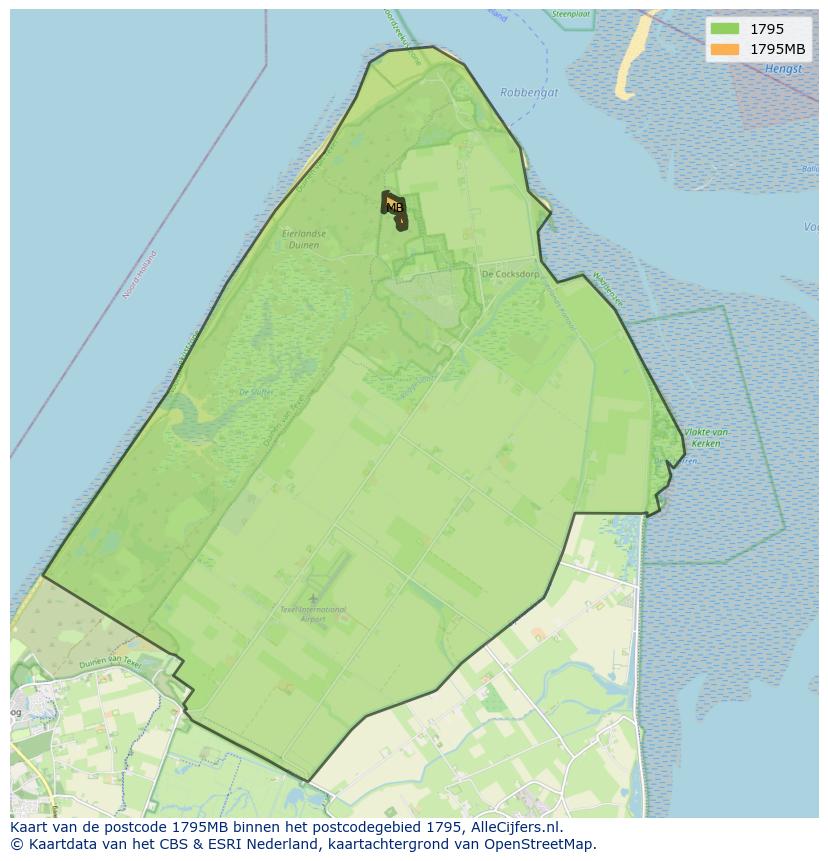Afbeelding van het postcodegebied 1795 MB op de kaart.