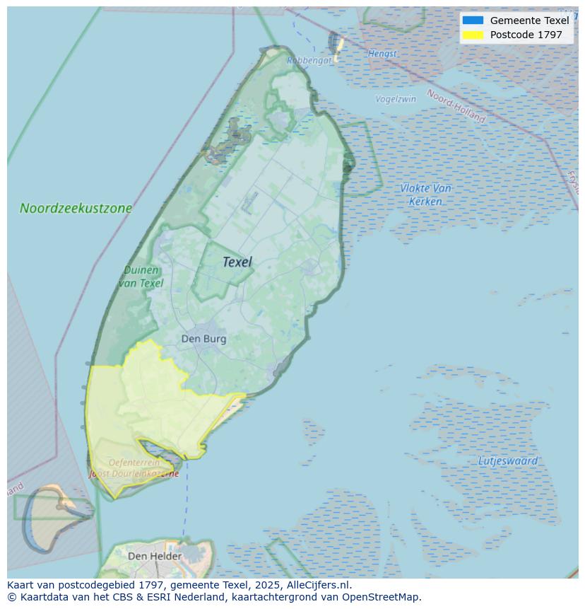 Afbeelding van het postcodegebied 1797 op de kaart.