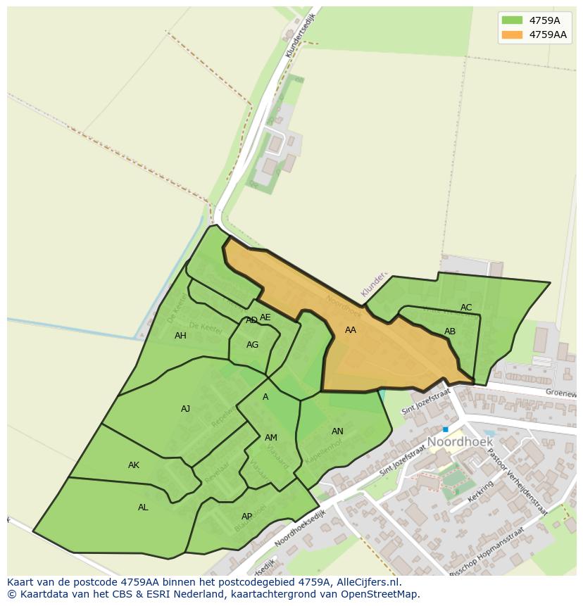 Afbeelding van het postcodegebied 4759 AA op de kaart.