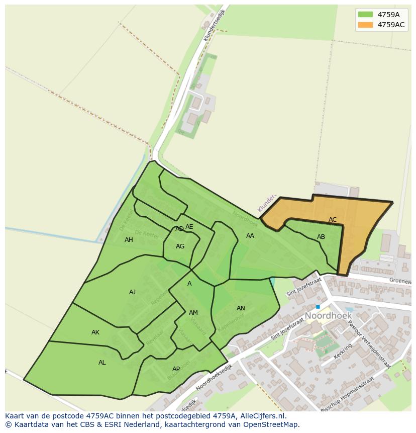 Afbeelding van het postcodegebied 4759 AC op de kaart.