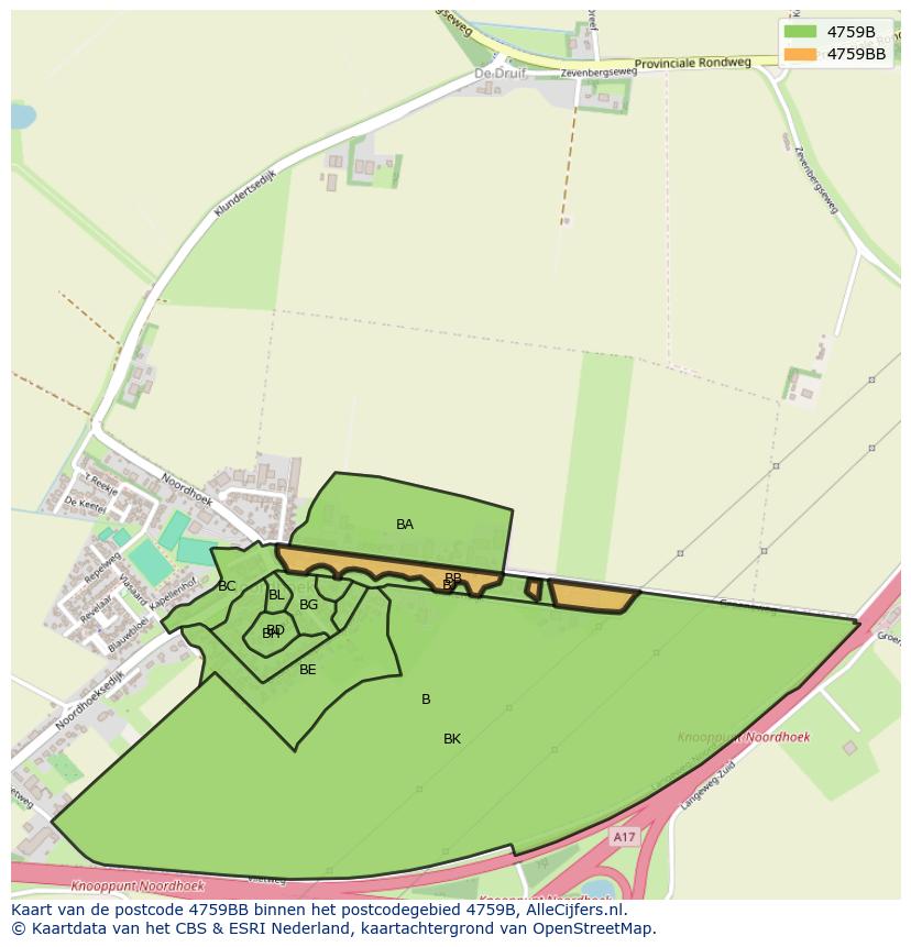 Afbeelding van het postcodegebied 4759 BB op de kaart.